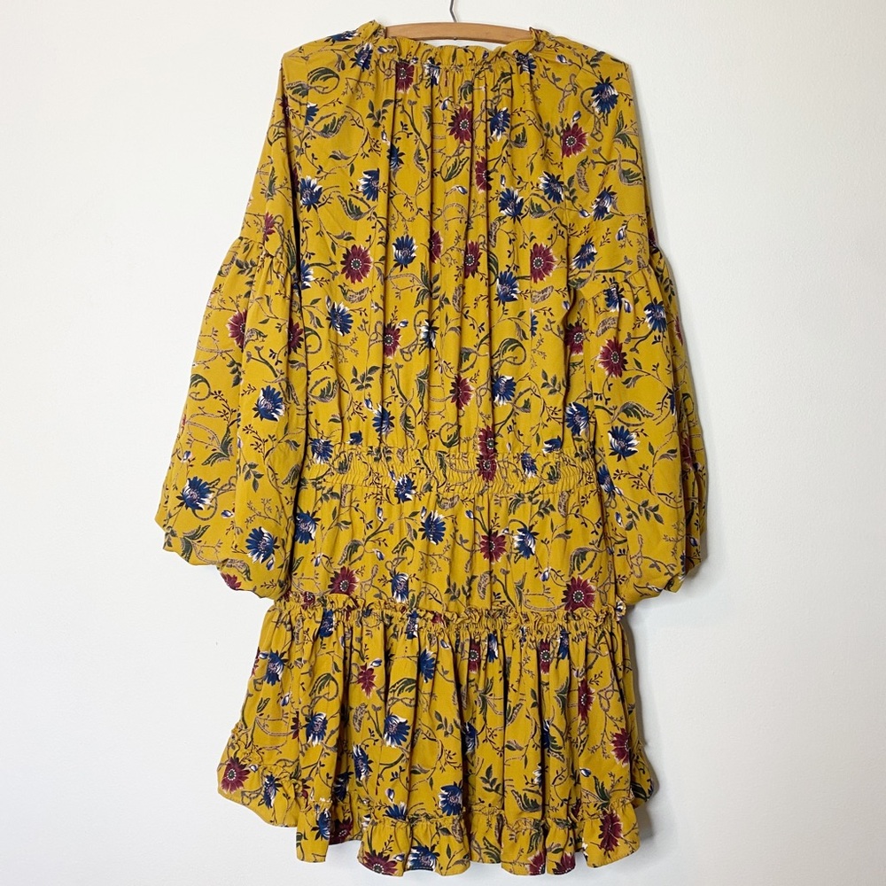 MISA Los Angeles Smocked Ruffle Floral Dress Size Large - Picture 5 of 5
